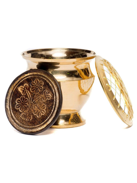 Charcoal Incense Burners Brass Incense Pedestal Burning Bowl