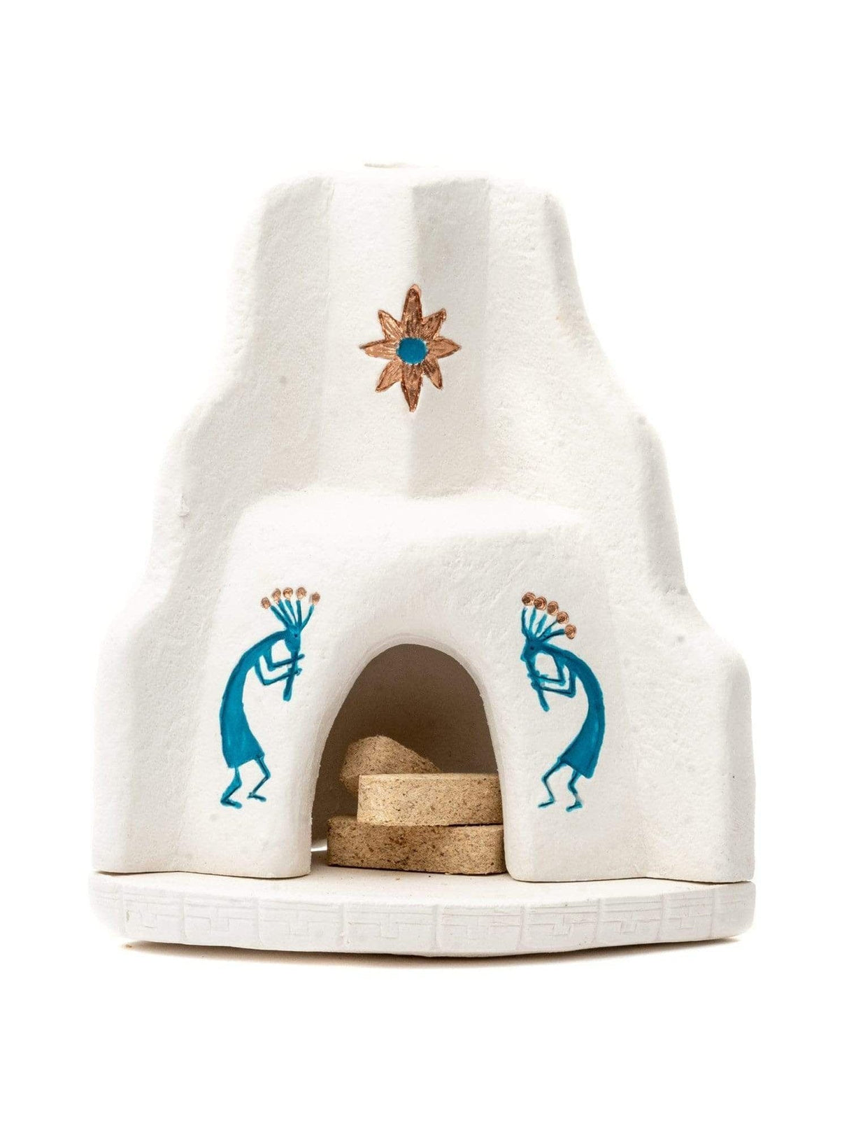 Cone Incense Burners White / Pinon Southwest Fireplace Incense Burner w/Incense Cones