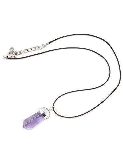 Crystal Pendant Necklaces Amethyst Freeform Necklace
