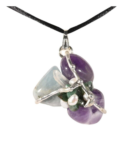 Crystal Pendant Necklaces Ask, Believe, Receive Gemstone Amulet Pendant