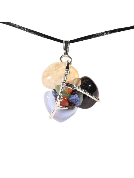 Crystal Pendant Necklaces Chakra Gemstone Amulet Pendant
