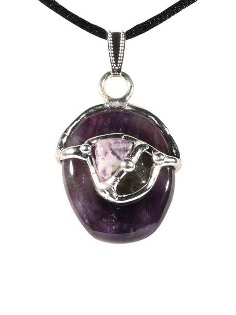Crystal Pendant Necklaces Hon-Sha-Ze-Sho-Nen Gem Drop Pendant