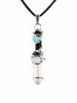 Crystal Pendant Necklaces Keep Me Safe Baby Wand Pendant