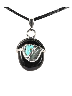 Crystal Pendant Necklaces Keep Me Safe Gem Drop Pendant