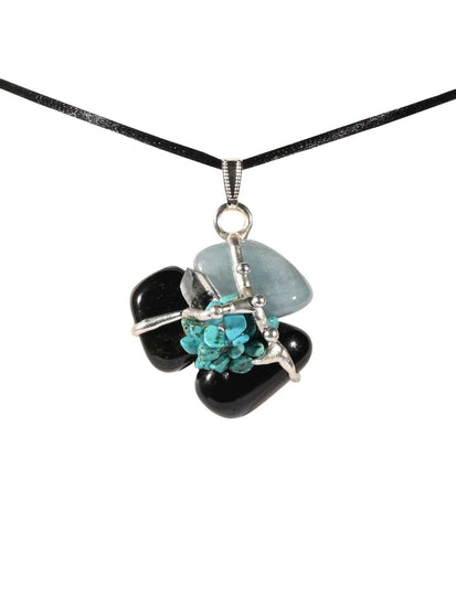 Crystal Pendant Necklaces Keep Me Safe Gemstone Amulet Pendant