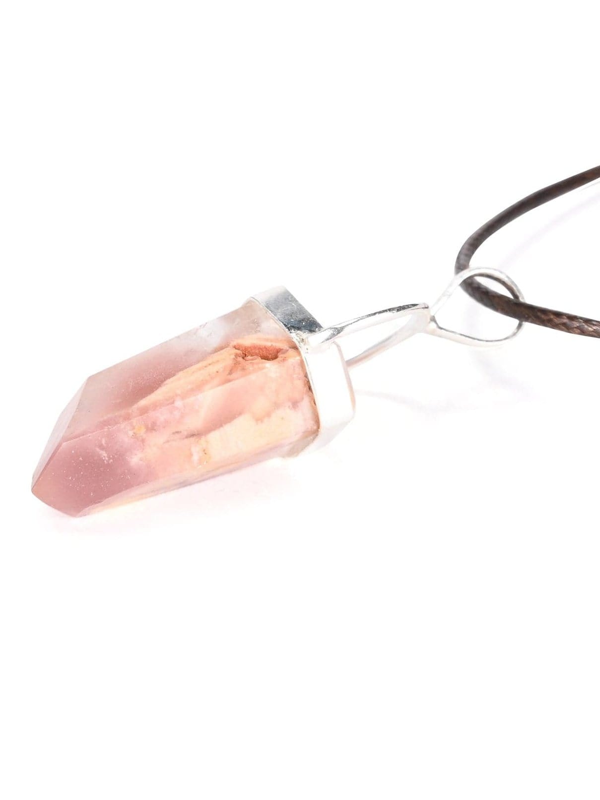 Crystal Pendant Necklaces Polished Lithium Quartz Pendant Necklace 4