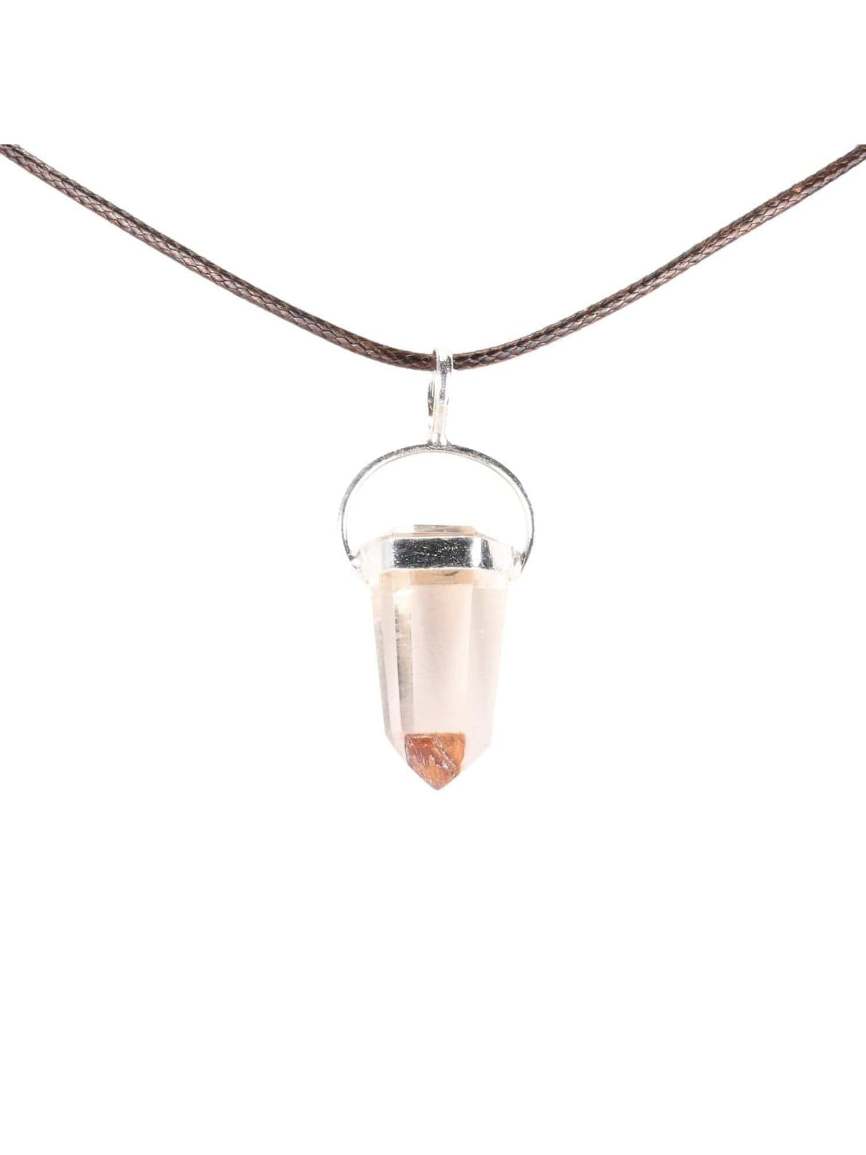 Polished Lithium Quartz Pendant Necklace 3 | j0520