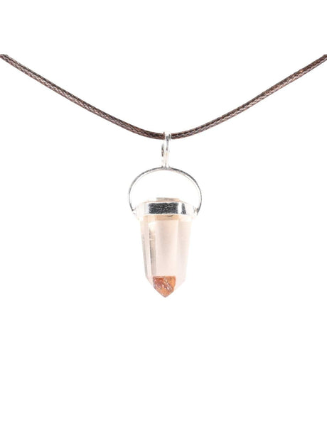 Polished Lithium Quartz Pendant Necklace 3 | j0520
