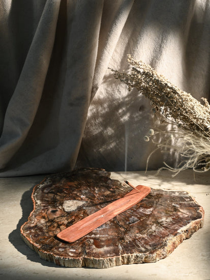 Crystals A Petrified Wood Slab - Large
