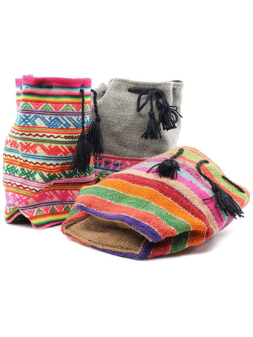 Peruvian Vintage Textile Drawstring Bag