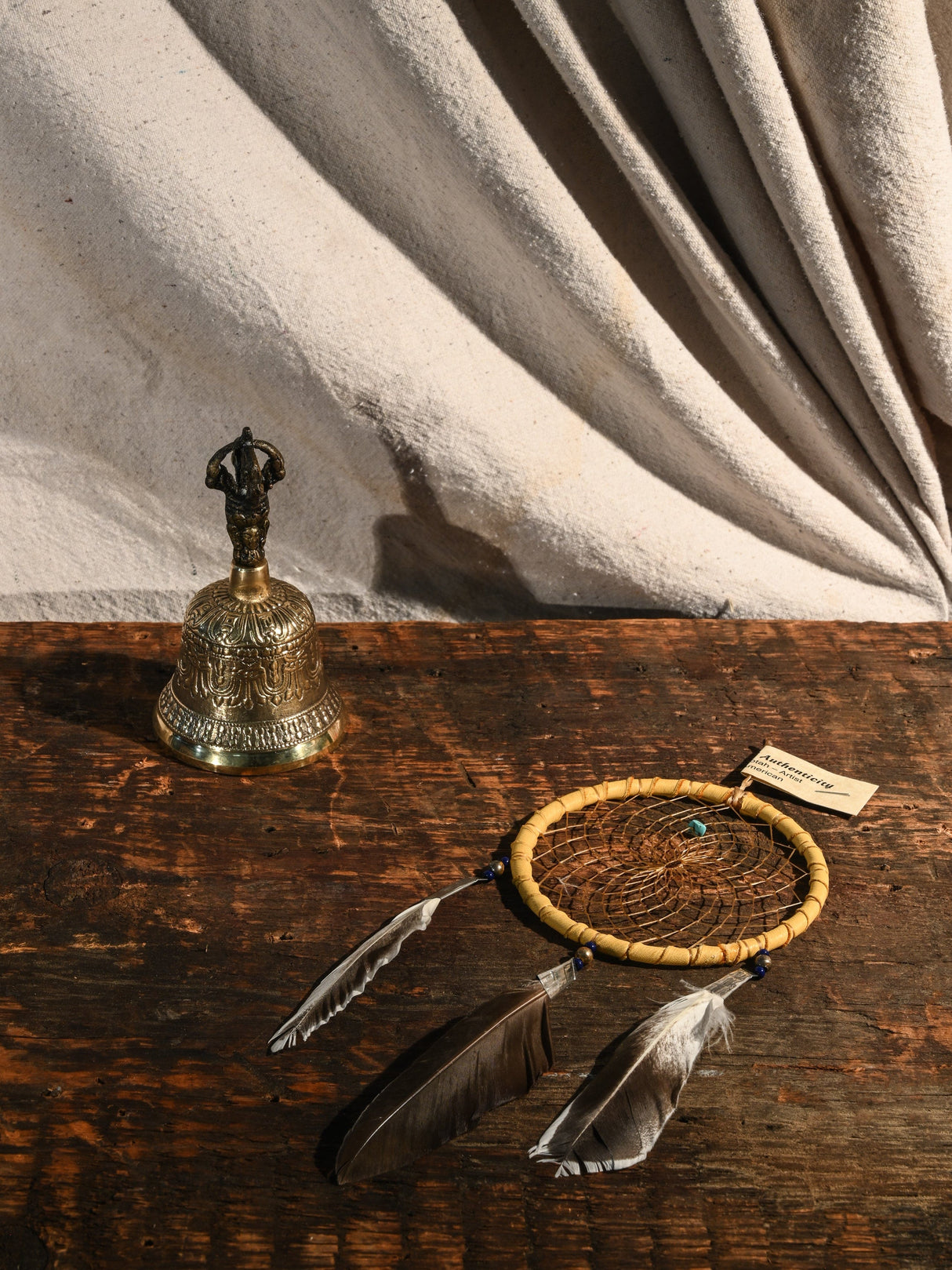 Dreamcatchers Natural - Blue Turquoise Stone Dreamcatcher