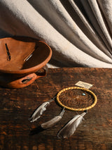 Dreamcatchers Natural - Grey Turquoise Stone Dreamcatcher