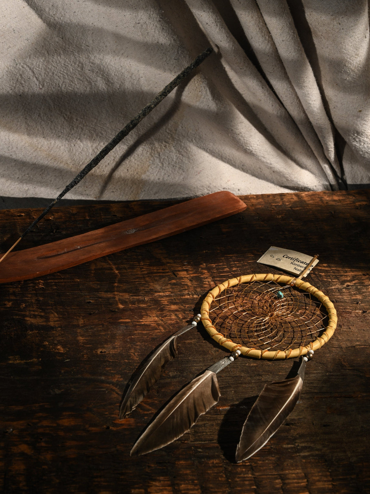 Dreamcatchers Natural - White Turquoise Stone Dreamcatcher