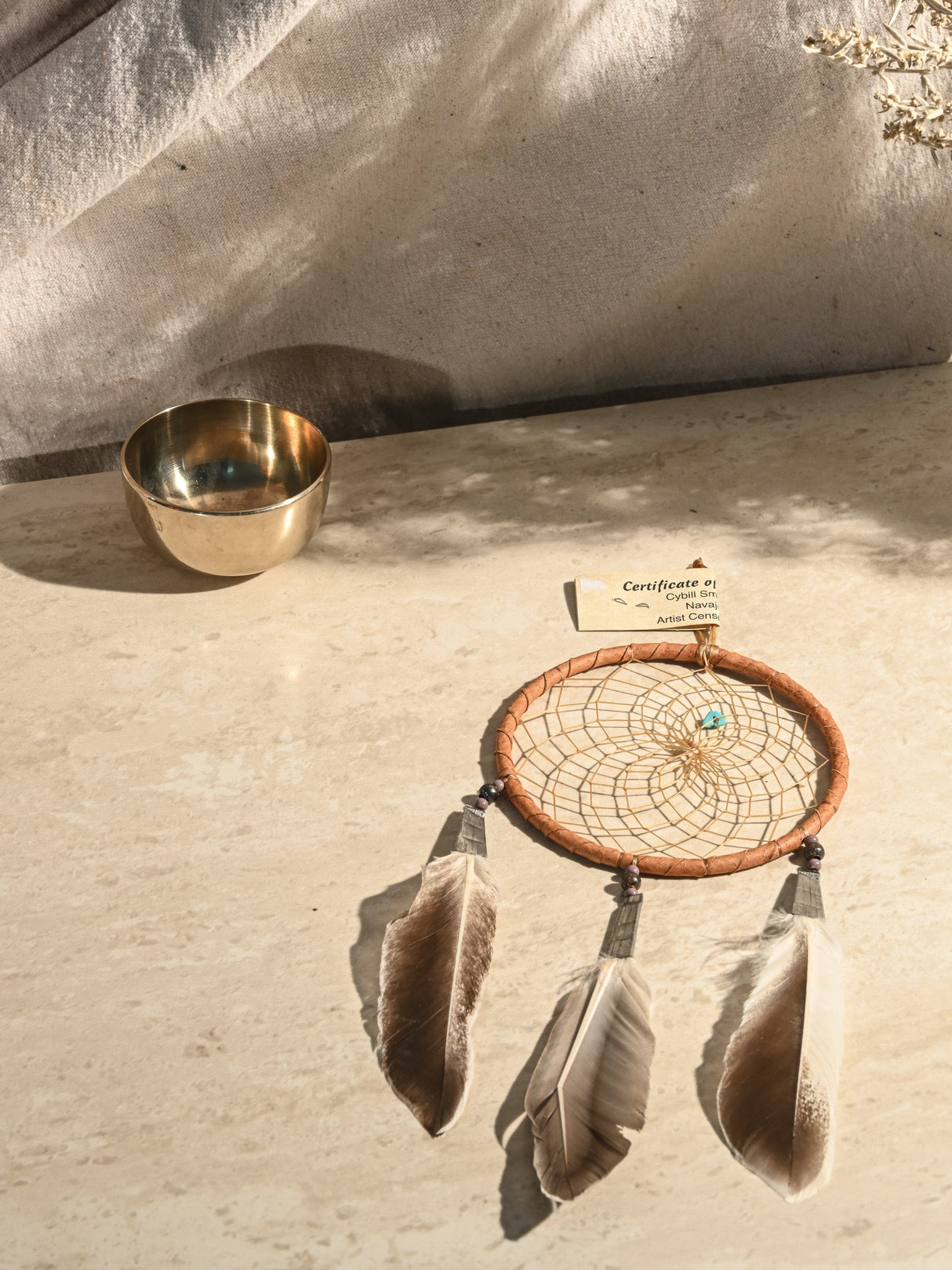 4" Turquoise Stone Dreamcatcher