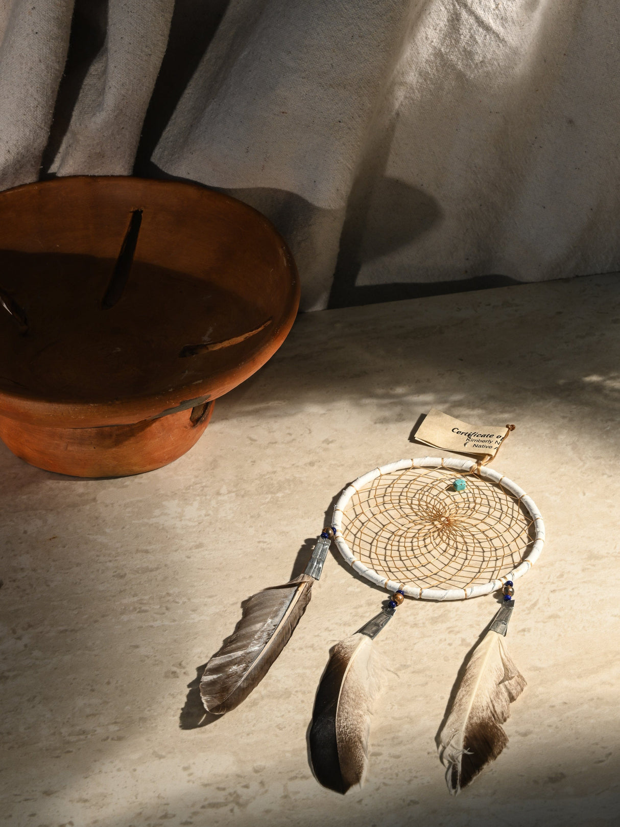 4" Turquoise Stone Dreamcatcher