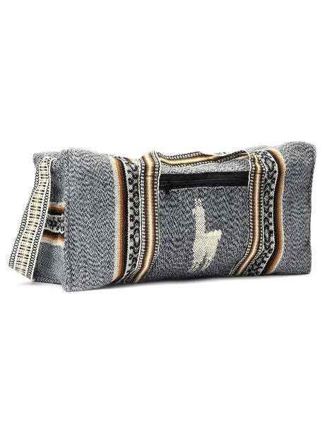 Duffel Bags Black-White Peruvian Alpaca Padded Duffel Bag