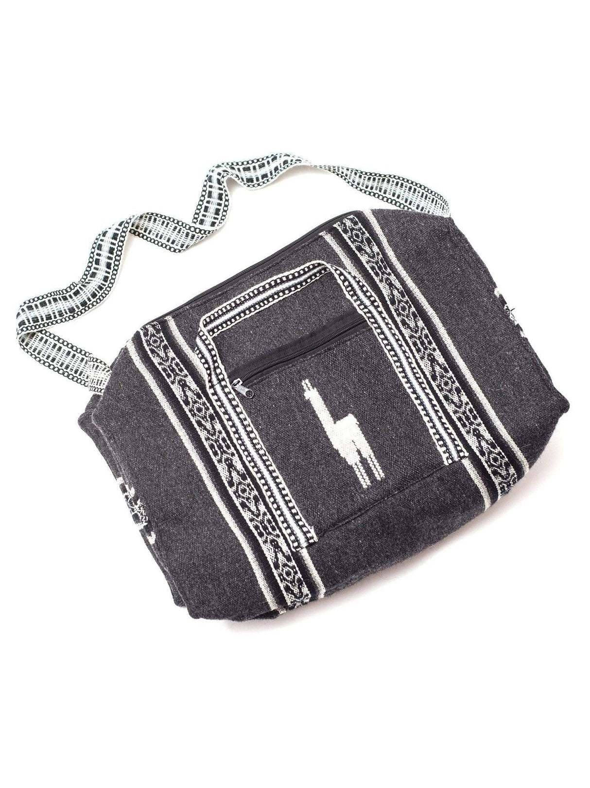 Duffel Bags Charcoal Peruvian Alpaca Padded Duffel Bag