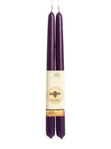 Eggplant Beeswax Hand Dipped 12" Tapers