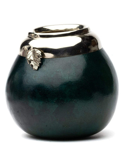 Fire Gourds Forest Green Tea Drinking Mate Gourd