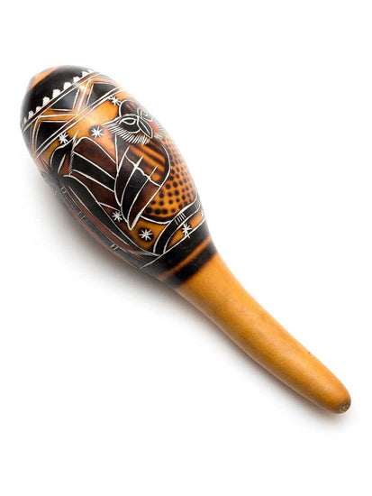 Gourd Rattles Peruvian Carved Gourd Rattle- Large