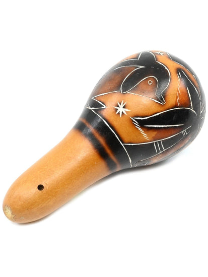 Gourd Rattles Peruvian Carved Gourd Rattle- Small
