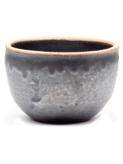 Incense Bowls Black Clay Stoneware Glazed Smudge Bowl - Large