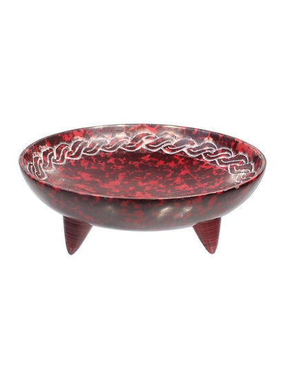 Incense Bowls Red Celtic Knot Stone Charcoal Burning Bowl