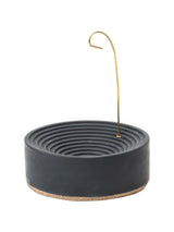 Incense Burners Black Concentric Bands Concrete Incense Burner