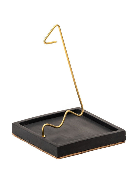 Incense Burners Black Quadrate Concrete Incense Burner