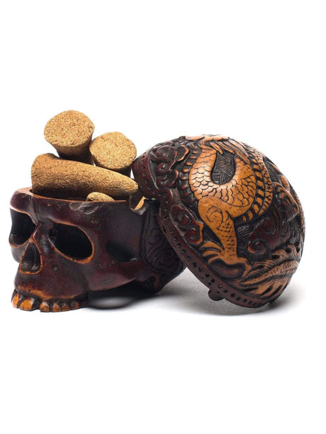 Incense Burners Carved Resin Skull Incense Burner