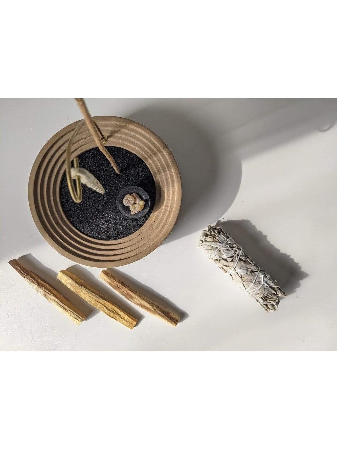 Incense Burners Concentric Bands Concrete Incense Burner
