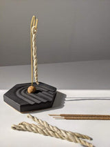 Hexahedron Concrete Incense Burner | ib91-White