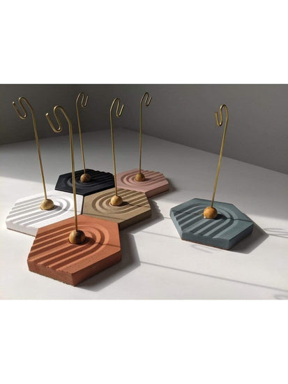 Hexahedron Concrete Incense Burner ib91-Sand