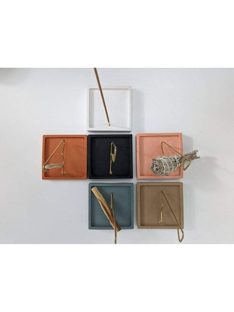 Quadrate Concrete Incense Burner | ib89-Sand