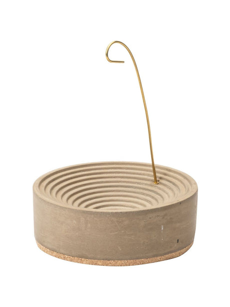 Incense Burners Sand Concentric Bands Concrete Incense Burner