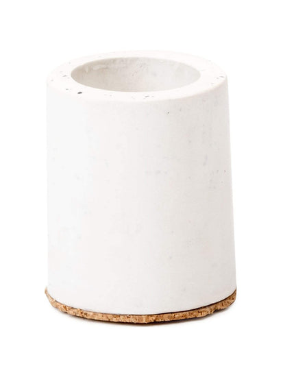 Incense Burners White with Black Aggregate Concrete Storage Cylinder