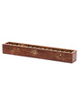 Incense Stick Burners Tibetan Lattice Wooden Incense Burner with Inlay