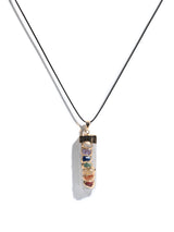 Seven Chakra Crystal Pendant - Selenite |  j0026