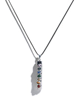 Seven Chakra Crystal Pendant - Selenite | j0027