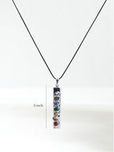 Seven Chakra Crystal Pendant - Selenite | j0027
