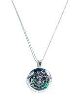 Peruvian Spiral Necklace Shell Inlay - Sterling Silver