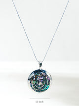 Peruvian Spiral Necklace Shell Inlay - Sterling Silver Small | j0104 