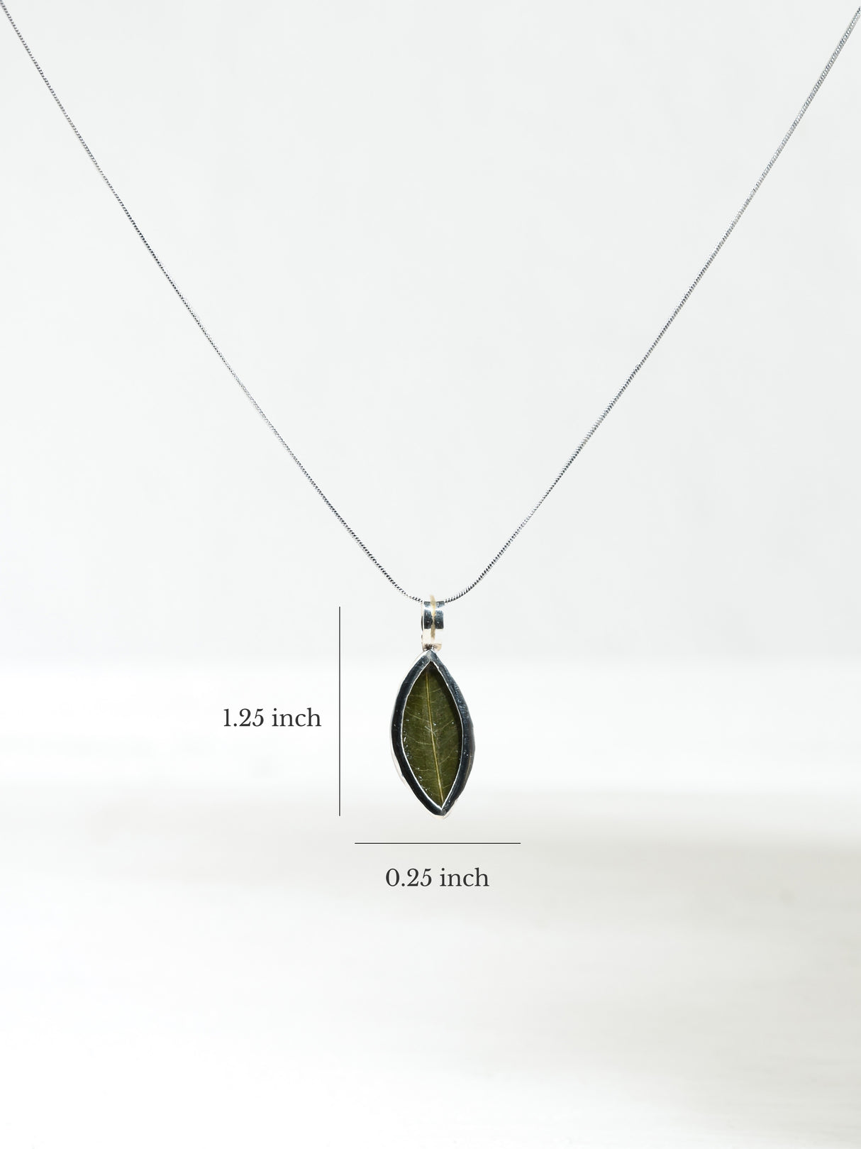 Peruvian Silver Coca Leaf Necklace Dimension 2 | j0110