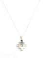 Peruvian Chakana Pendant Necklace - 950 Sterling Silver 