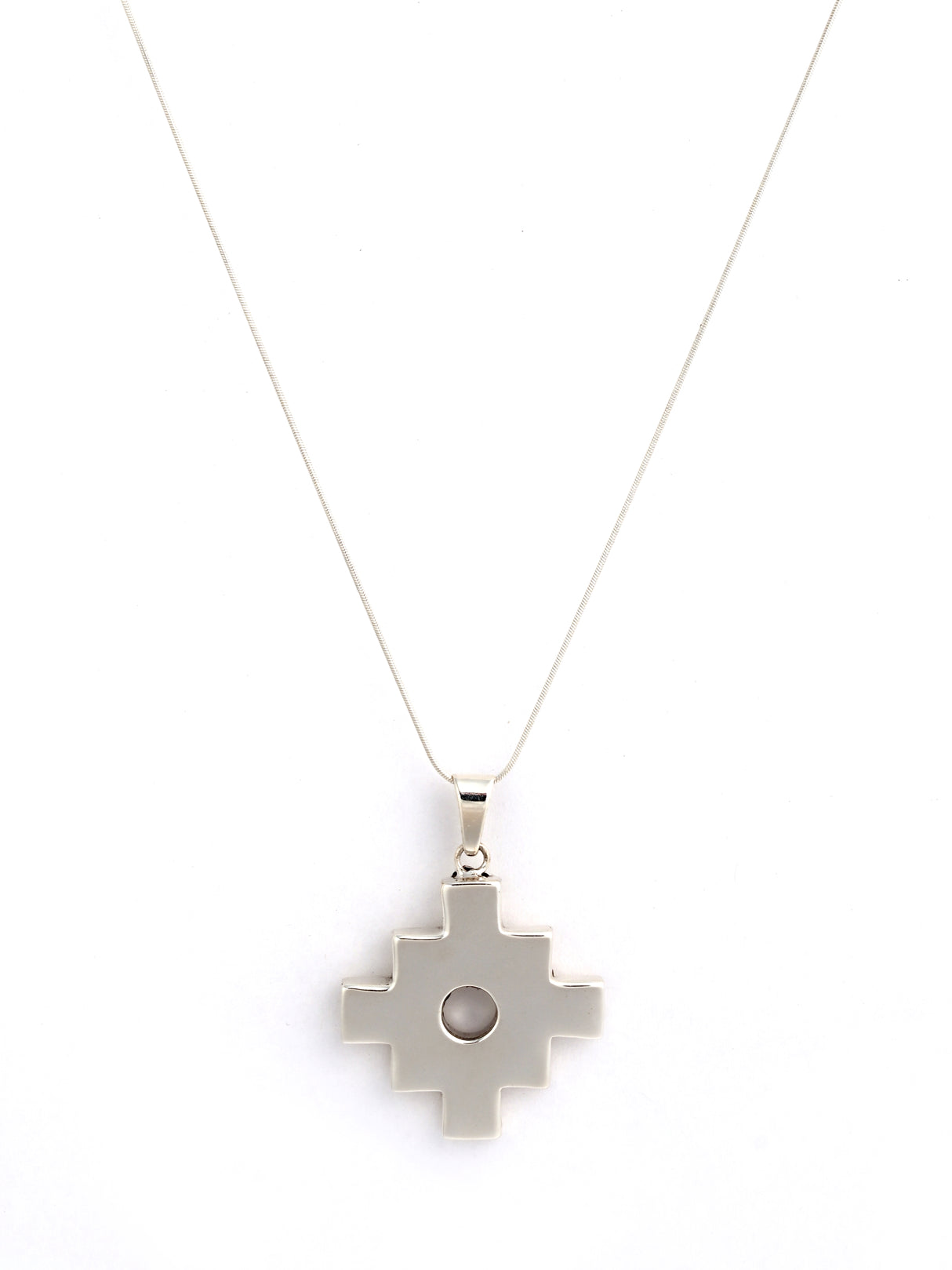 Peruvian Chakana Pendant Necklace - 950 Sterling Silver |