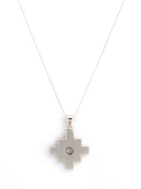 Peruvian Chakana Pendant Necklace - 950 Sterling Silver |