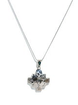 Peruvian Chakana Four Directions Totem & Abalone Pendant Necklace - Sterling Silver