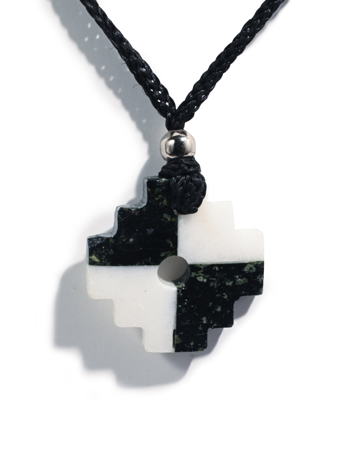 Peruvian Chakana Necklace - Two Color Stone