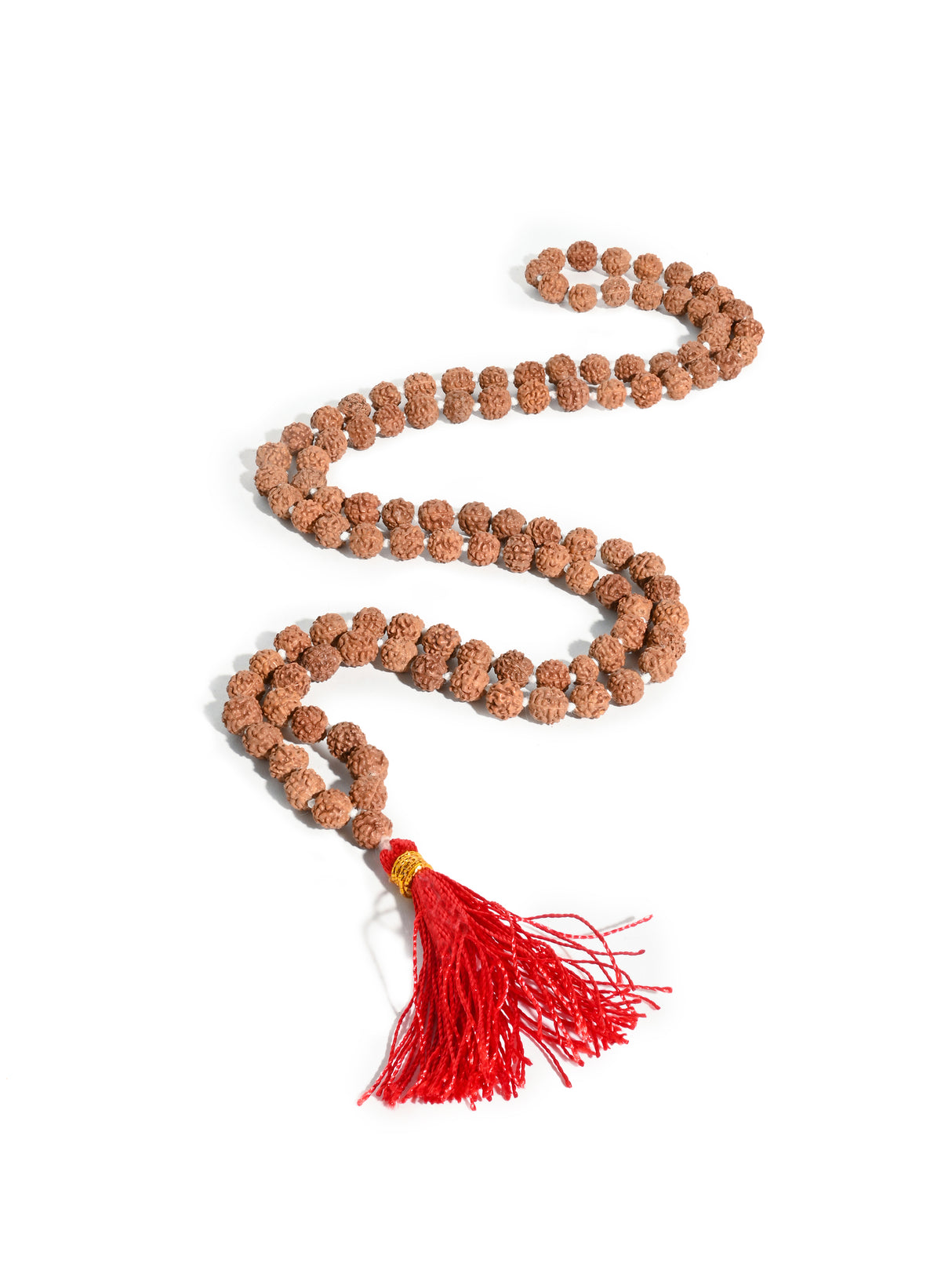 Tibetan Buddhist 5 Mukhi Rudraksha Healing Prayer Bead Mala