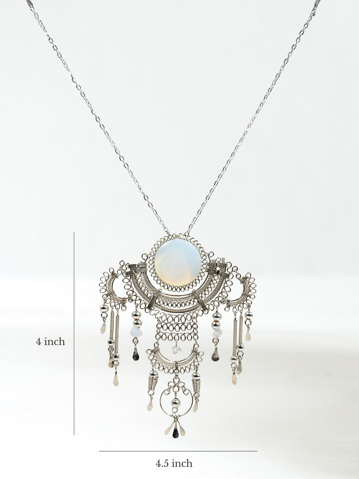 Alpaca Silver & Moonstone Artisan Necklace